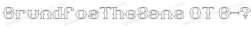 GrundfosTheSans OT 6字体转换